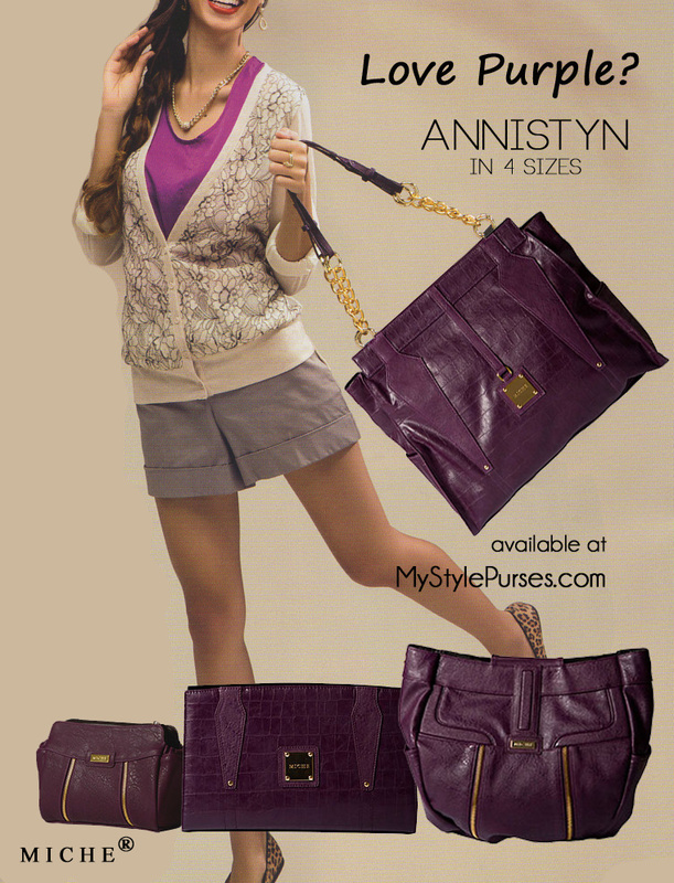 On-Trend Purple Handbags - Miche Annistyn in 4 sizes | Shop MyStylePurses.com