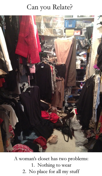 Does your closet look like this?  Follow the journey to organized